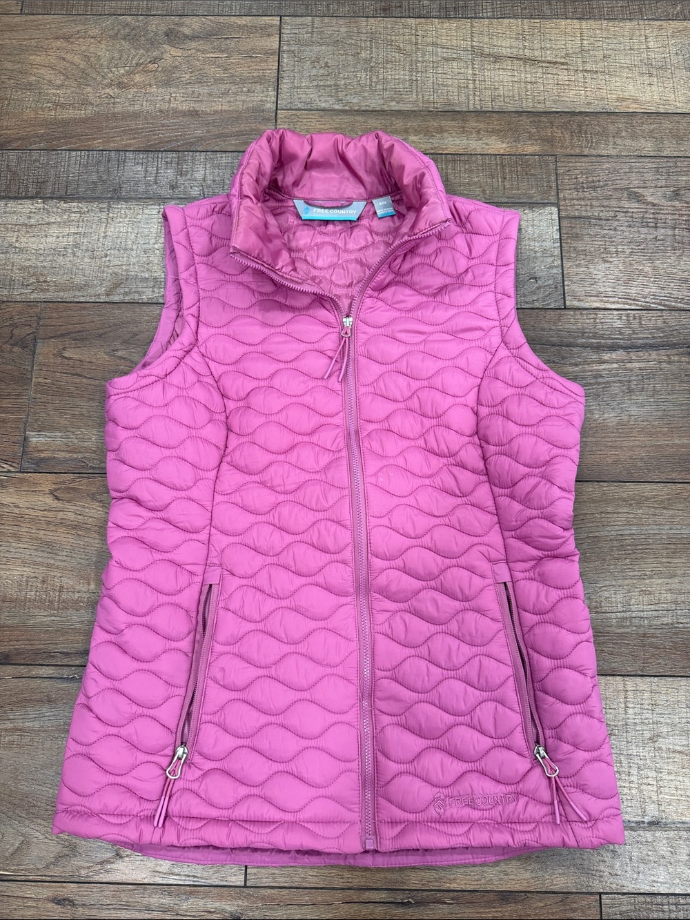Free Country Pink Quilted Vest - Lightweight Sleeveless Jacket